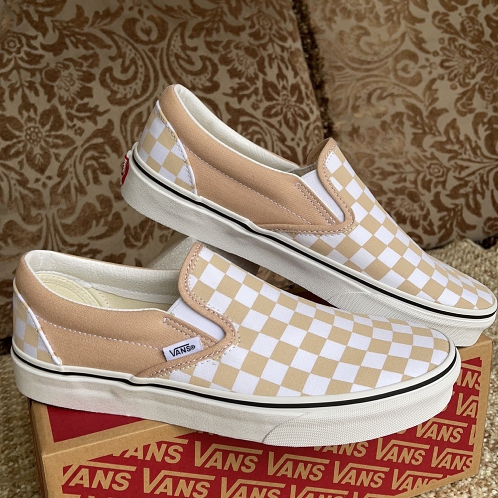Vans Classic Slip On Checkerboard Frappe/Trwht WMN - Picture 8 of 16